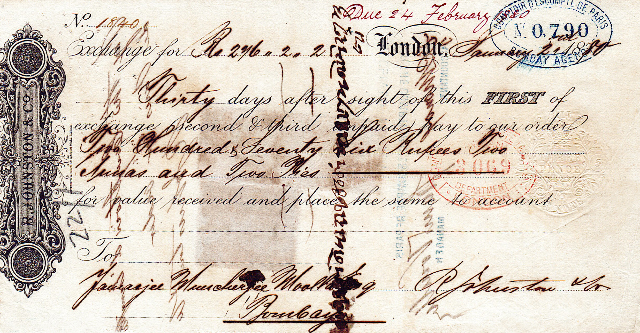 Debt security issued by R. Johnston & Co. during 1880
